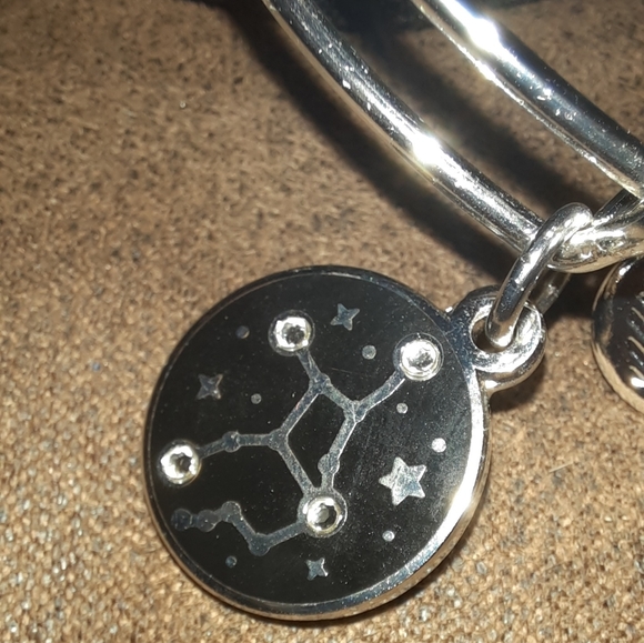 Alex and Ani Color Virgo Zodiac Charm Bangle Shiny Silvertone Finish - Picture 3 of 10